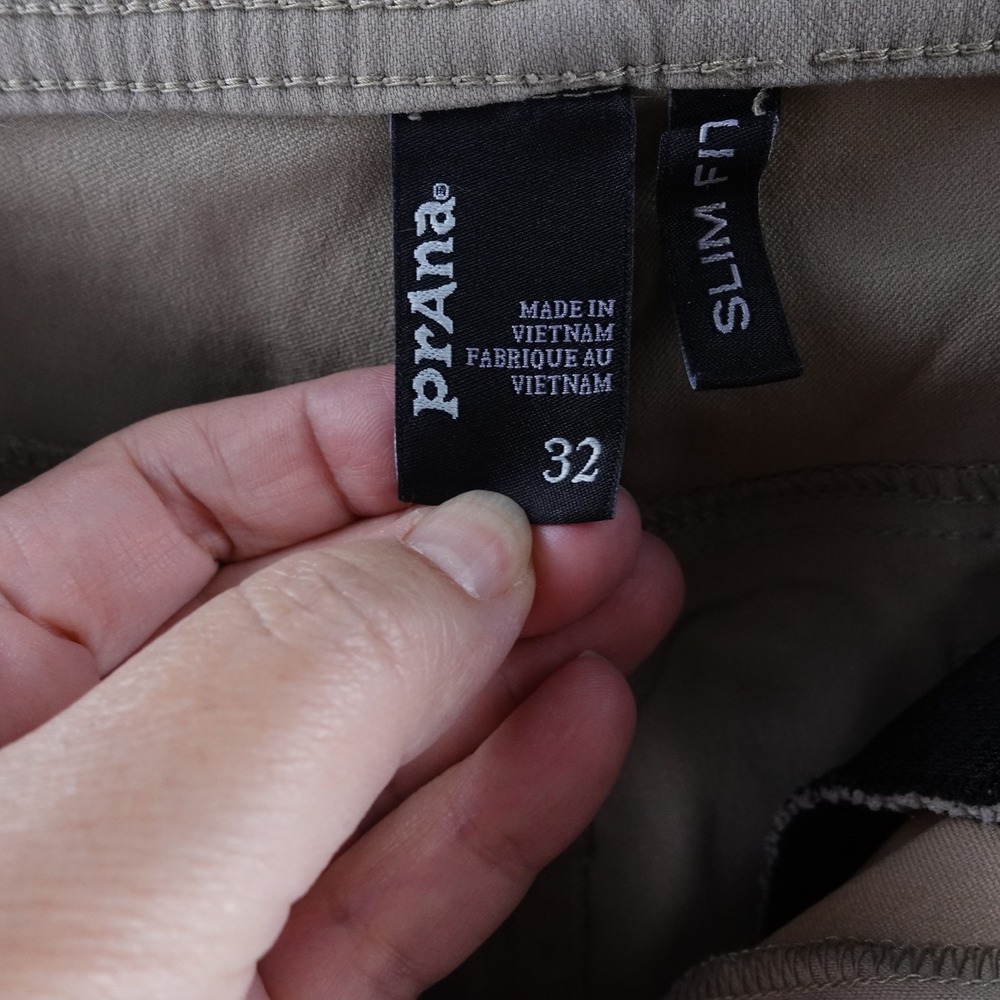 Prana Zion Slim Fit Pants Mens 32x34 Khaki Tan Hiking Climbing Outdoor Trousers - Picture 3 of 10